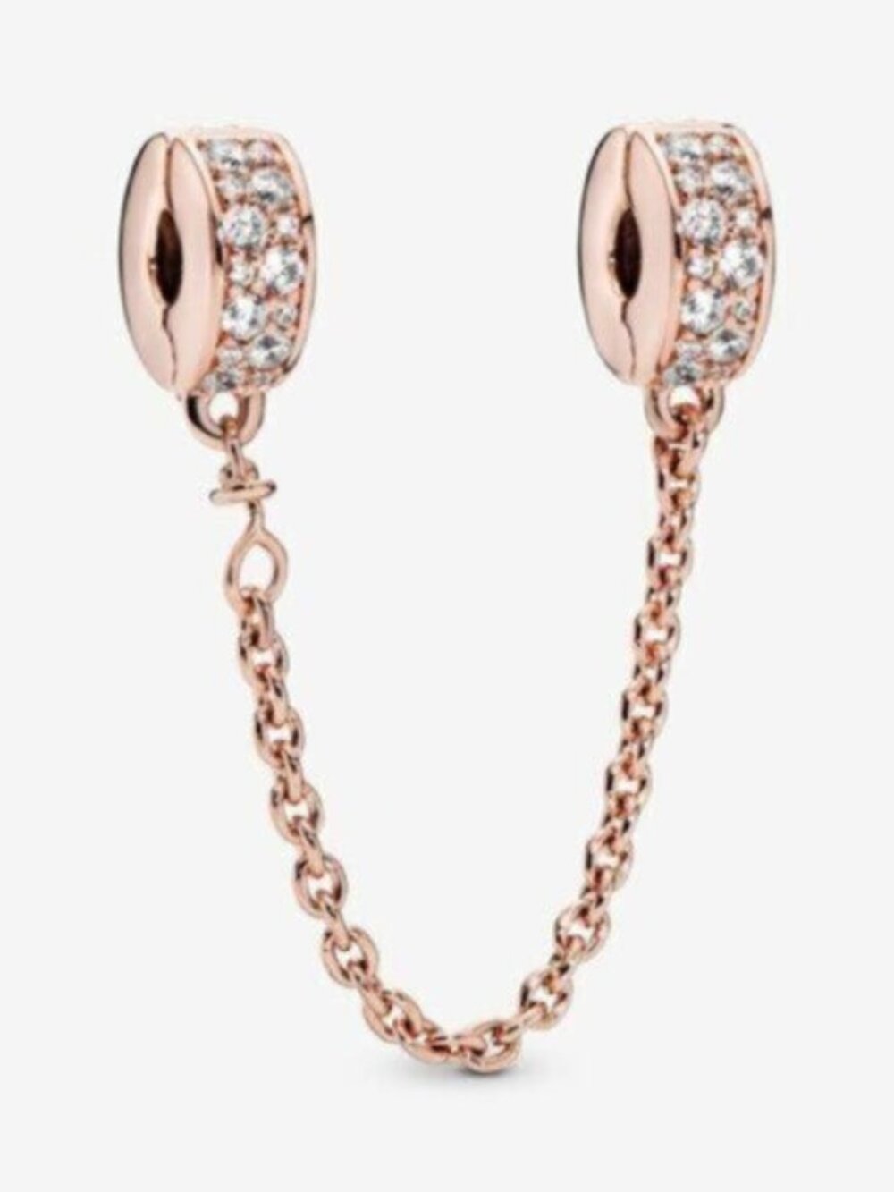 Pandora Clear Pav Safety Chain Clip Charm